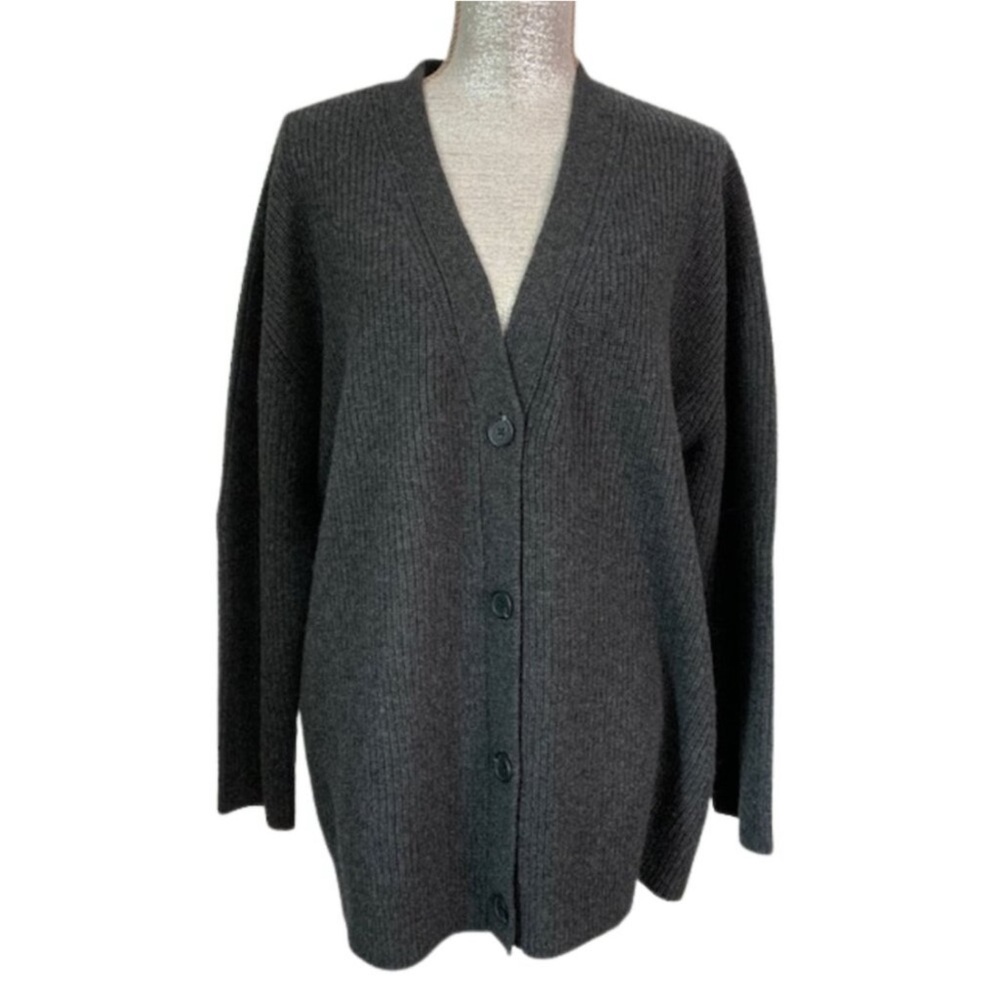 QUINCE Cashmere Oversized Boyfriend Cardigan Sweater LARGE NWT - Picture 6 of 14